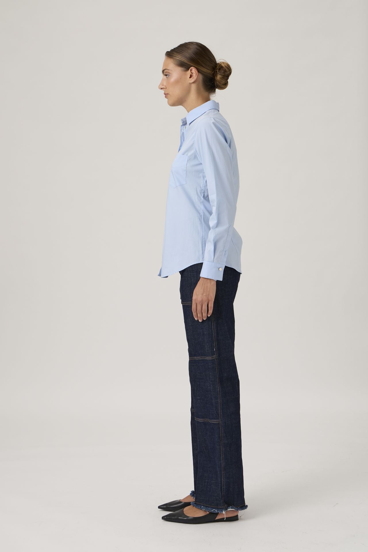 Classic shirt with pockets - Azurro