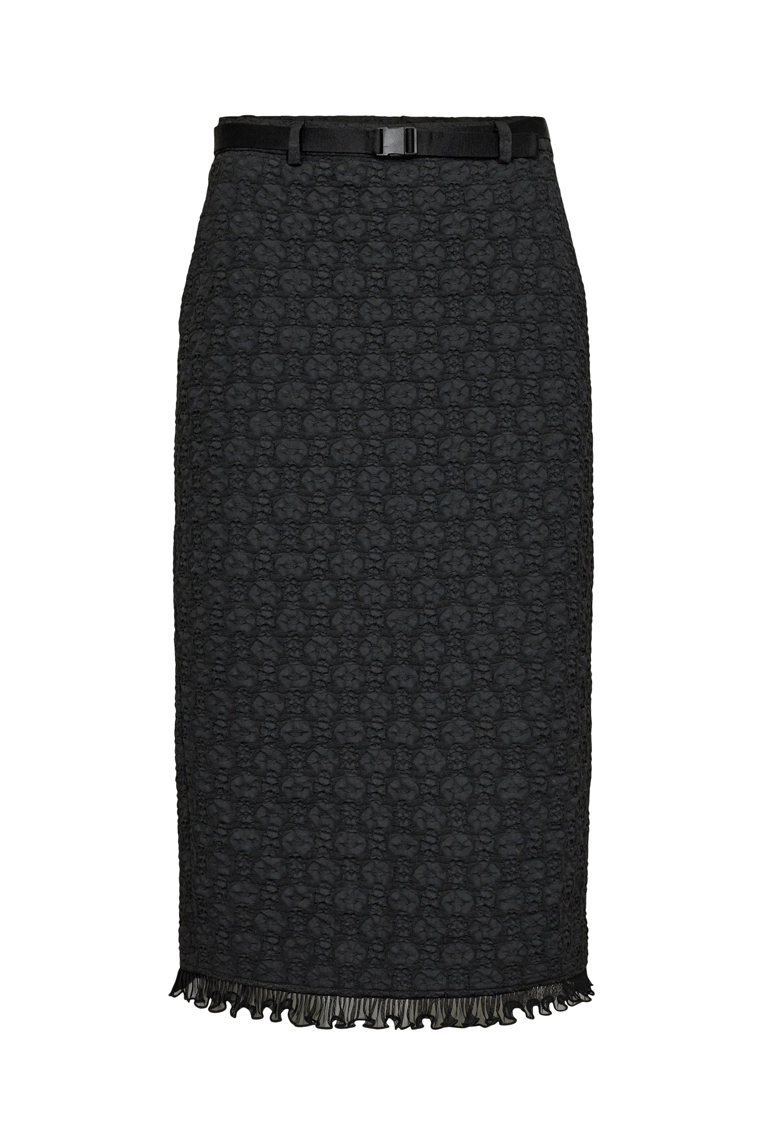 Pencil skirt in jacquard - Black