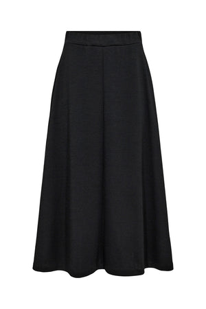 Wide flared skirt - Black