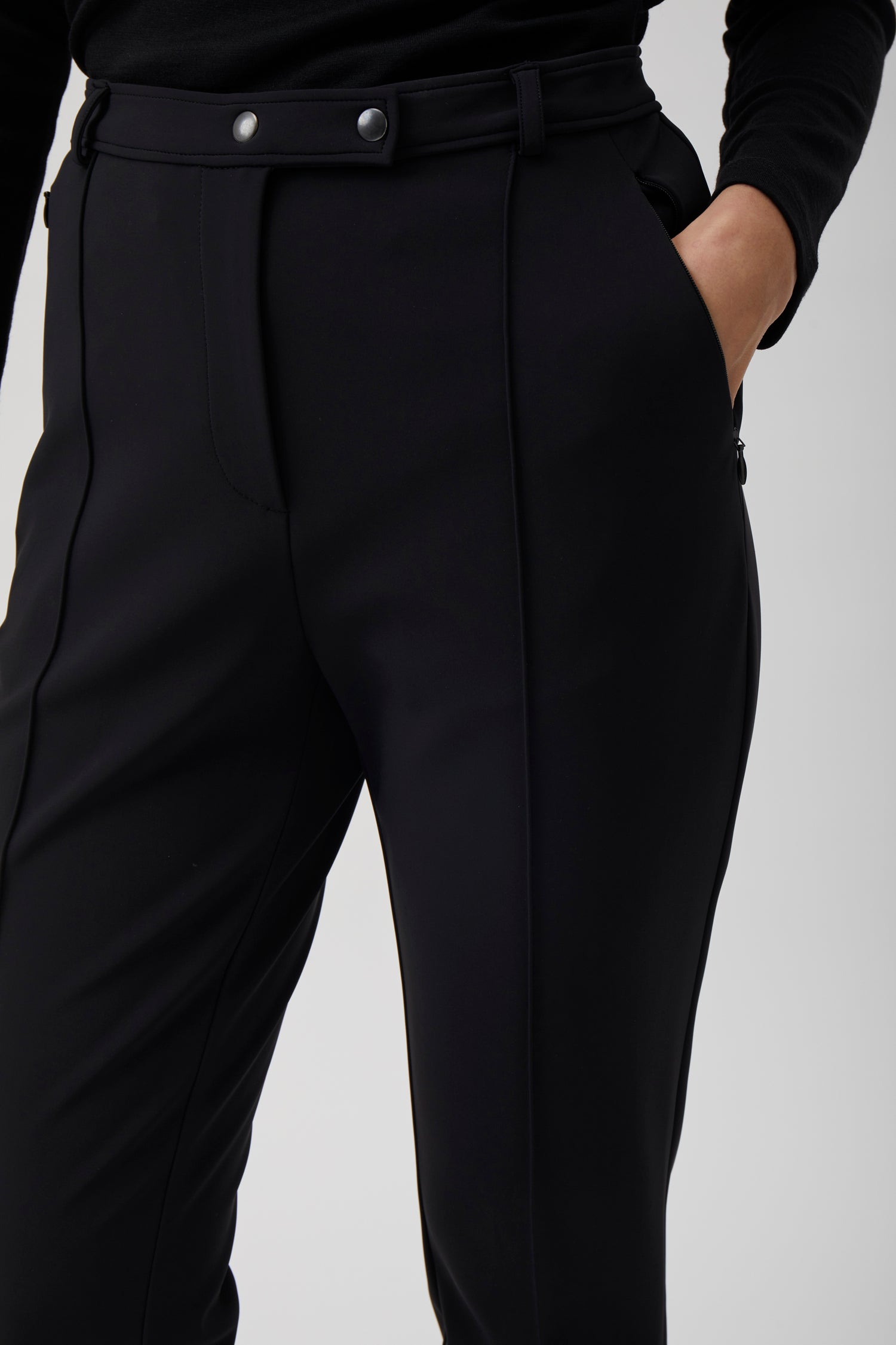 Slim High Waisted Pants - 4019 Black