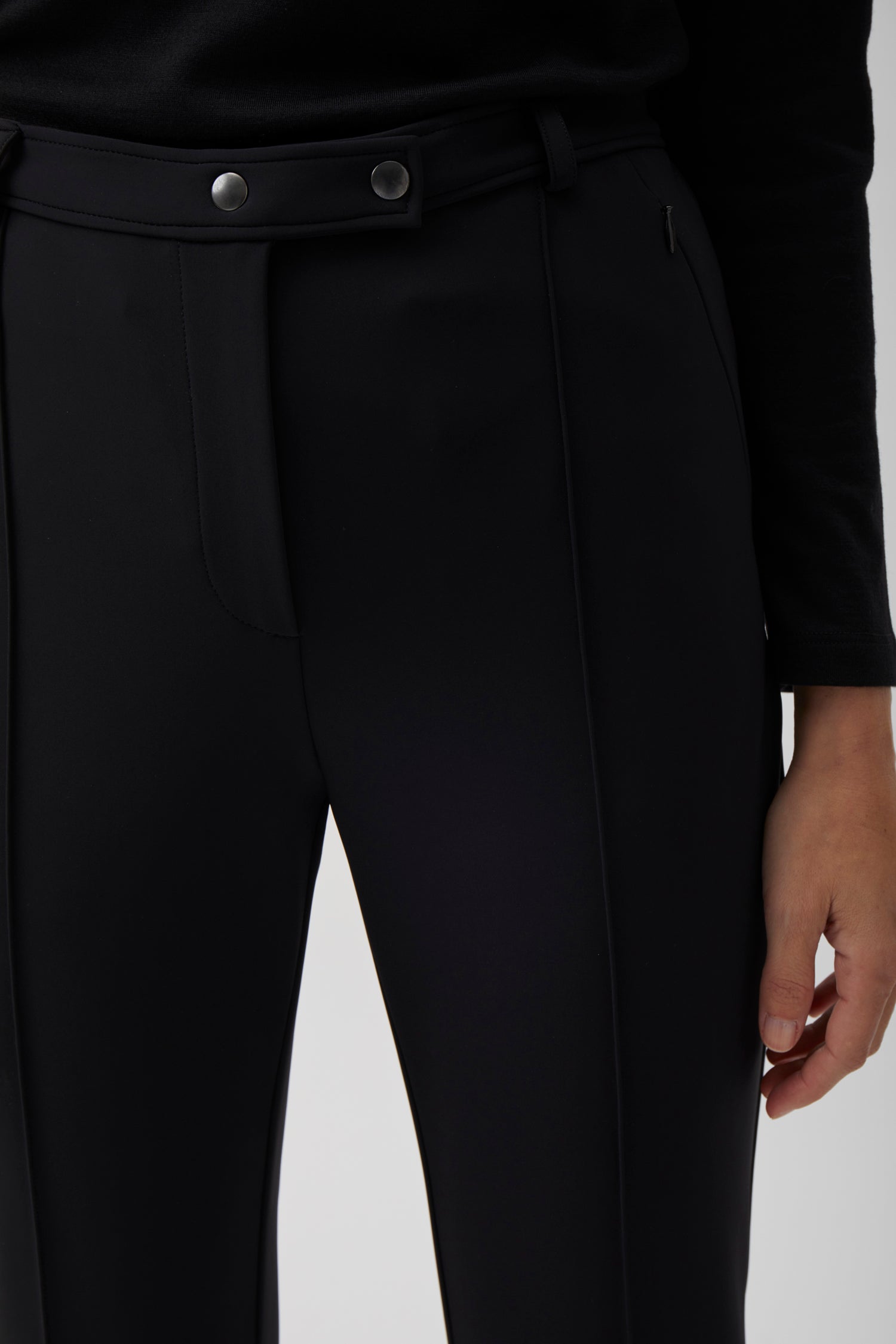 Slim pants with high waist - Black