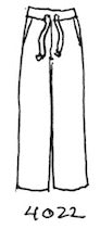 Straight Legged Pants - 4022 Black