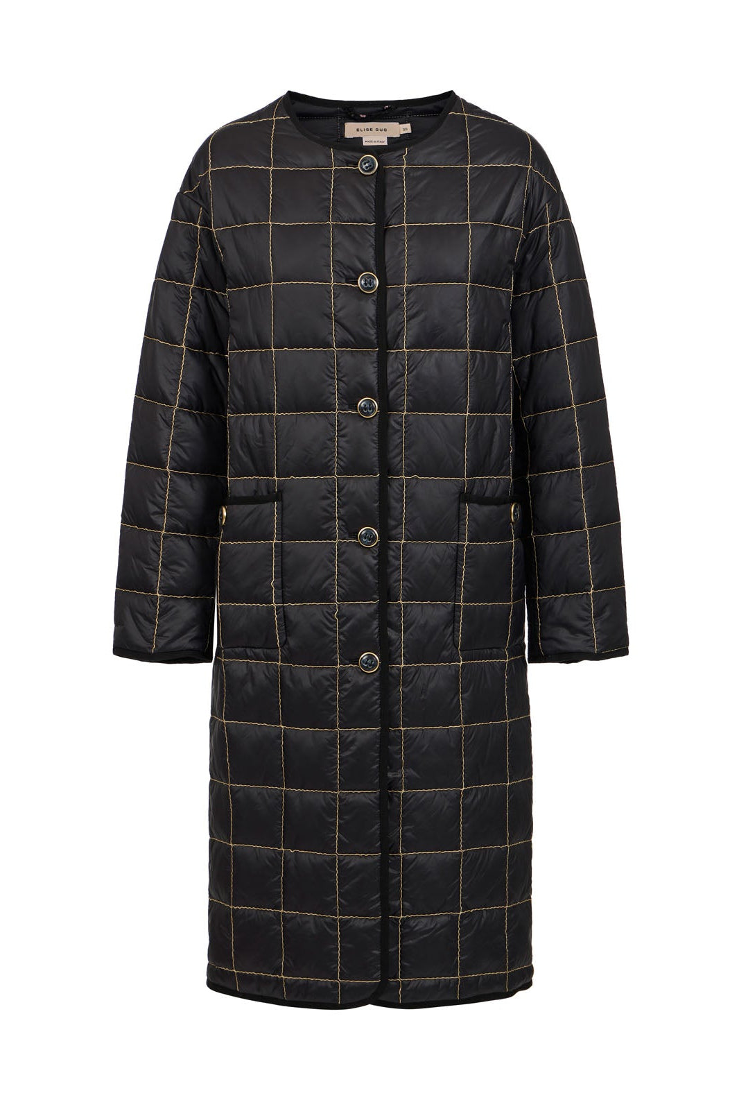 Quiltet coat - 6010 Black
