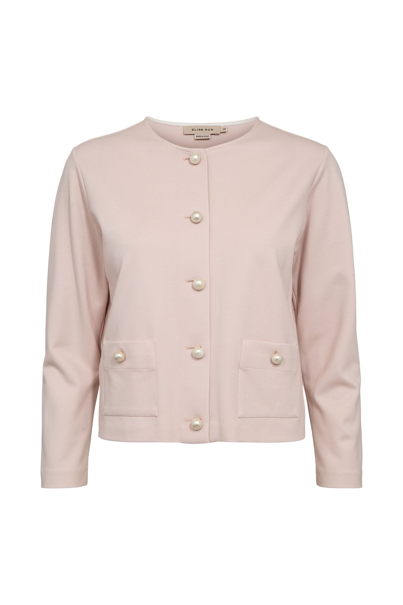 Classic Pearl-Button Cardigan - Rosa