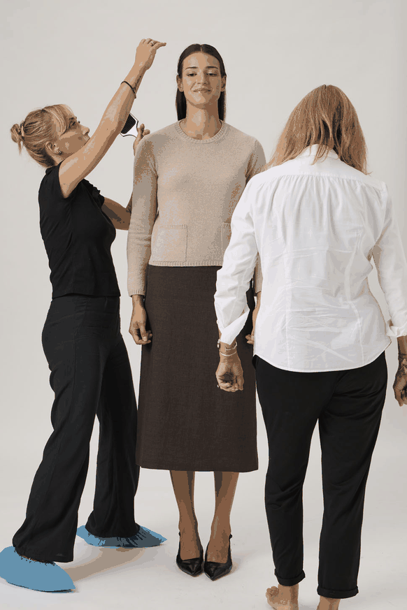 Soft Wool-Cashmere Sweater with Patch Pockets - Beige