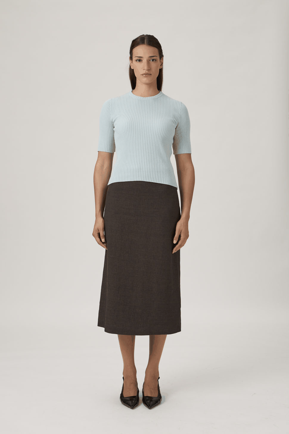 Ribbed Mako Cotton-Silk Sweater - Light Green