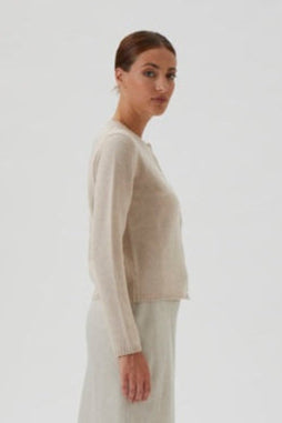 Cardigan With Long Sleeves - Matis - 7069 Light Beige