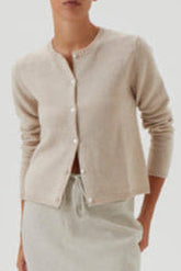 Cardigan With Long Sleeves - Matis - 7069 Light Beige