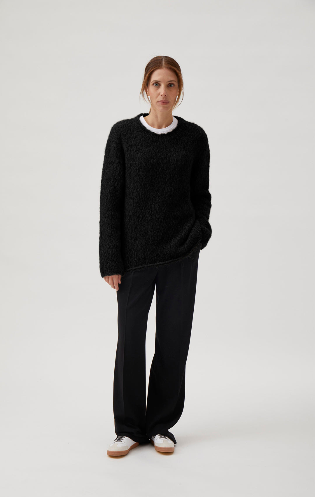 Oversize alpaca sweater - Black