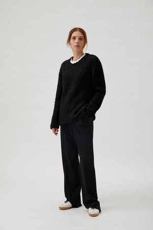 Oversize alpaca sweater - Black