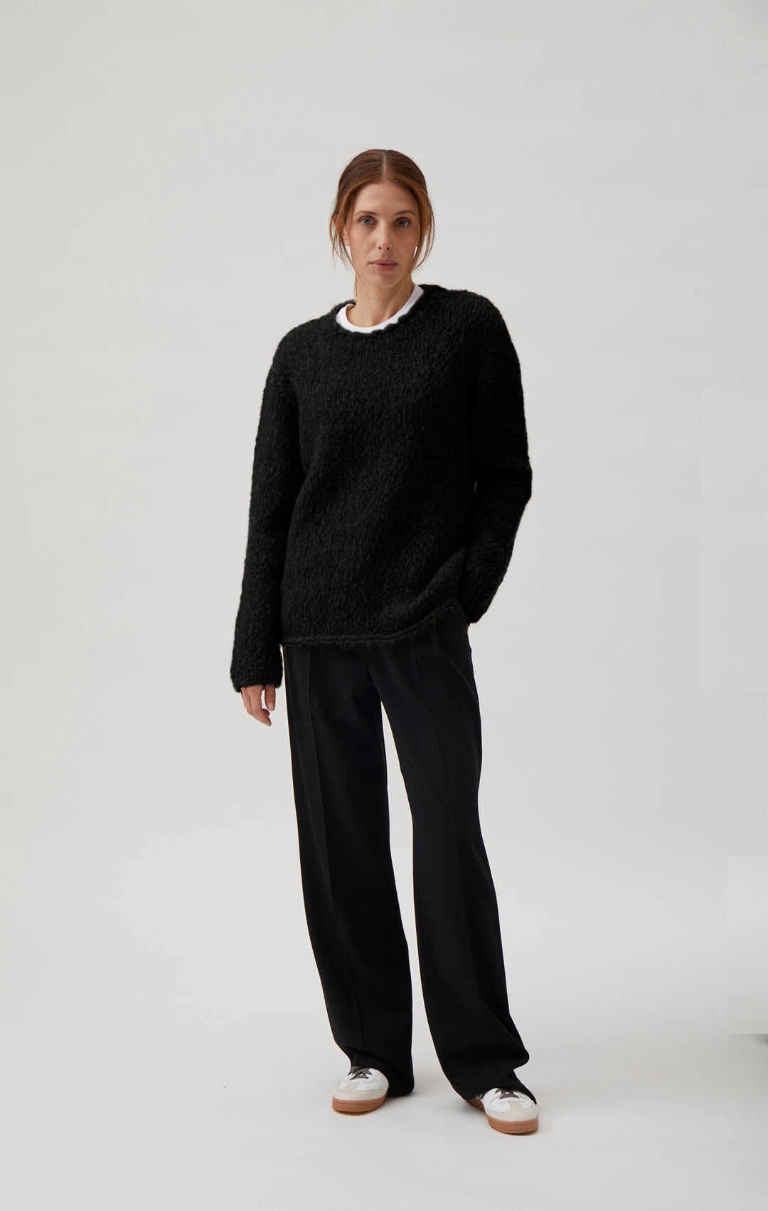 Oversize alpaca sweater - Black