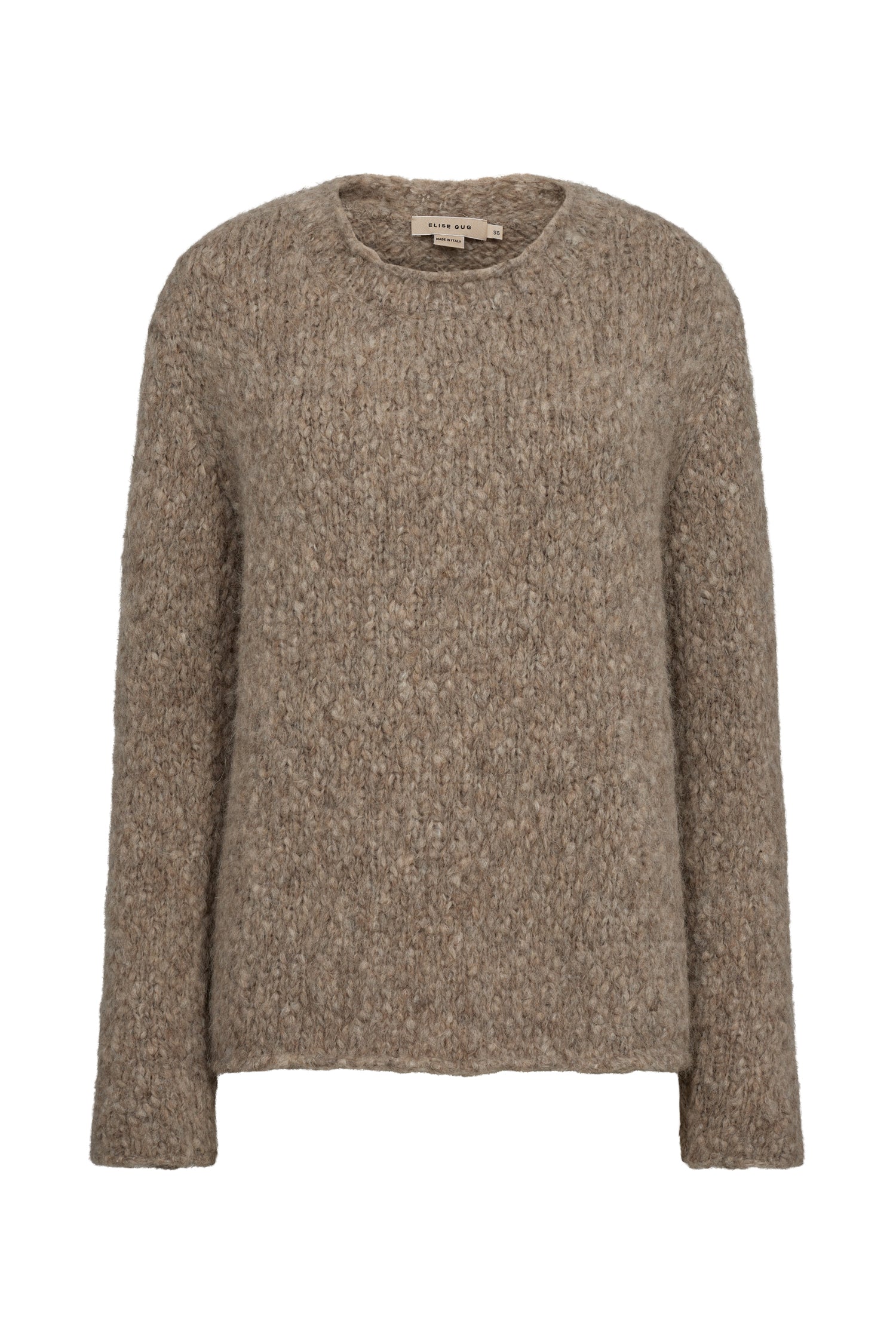 Oversize alpaca sweater - Beige melange