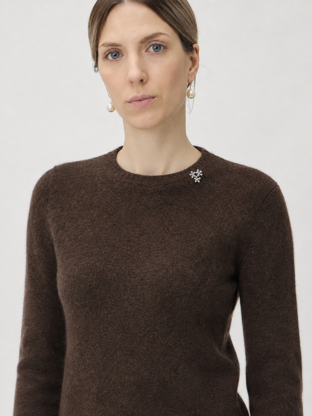 Sweater Long Sleeves in Sid – 7087 Brown