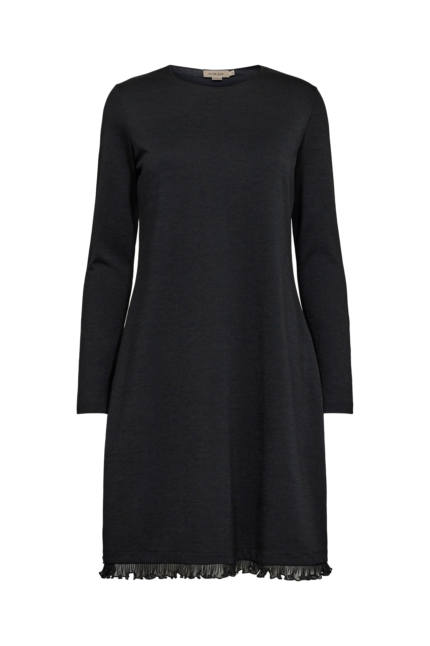 A-line dress with chiffon - Black