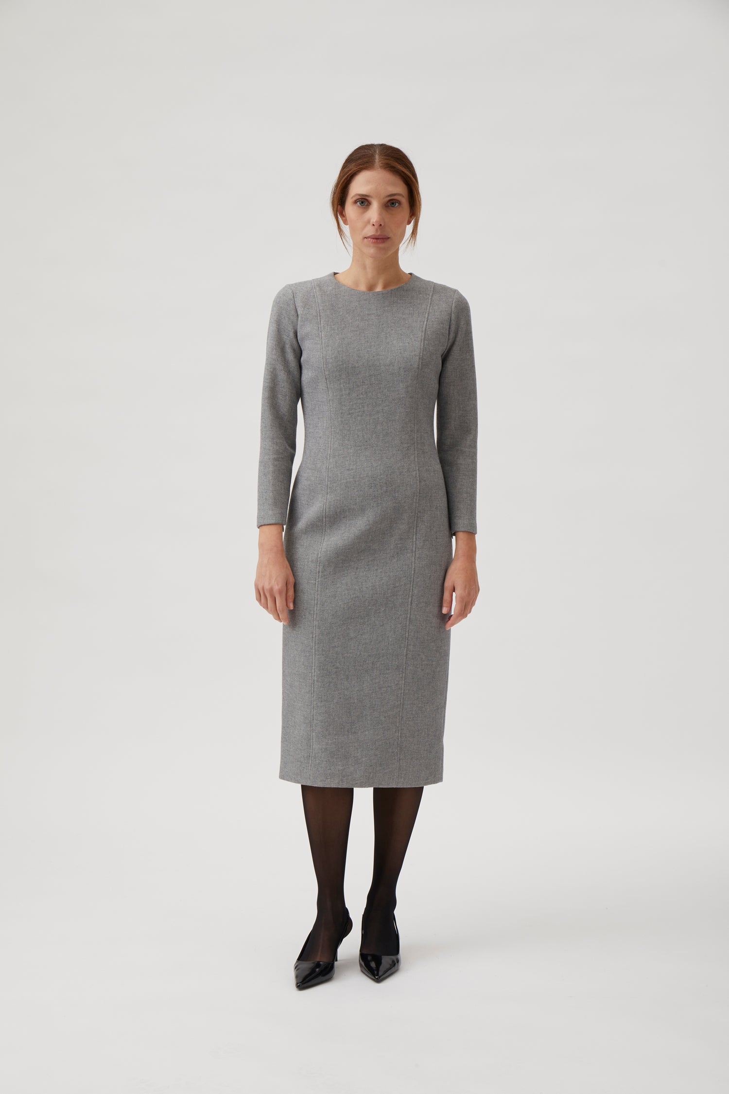 Double weaved dress - Light grey