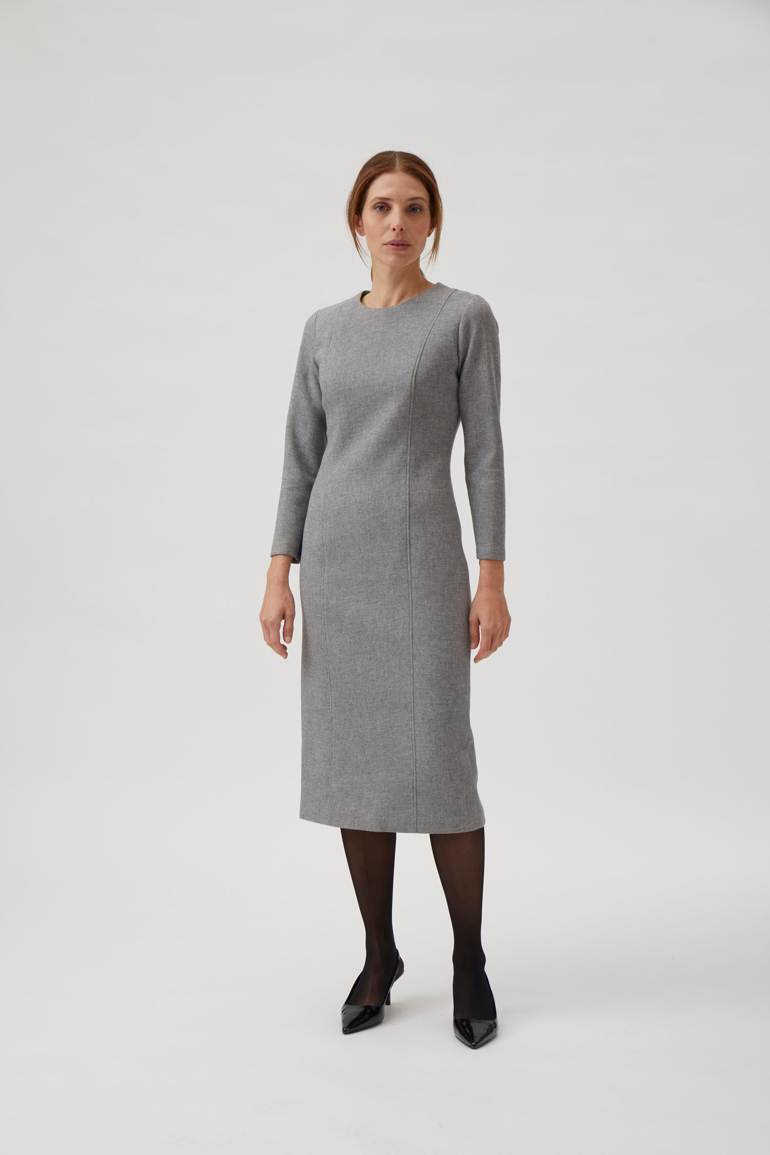 Double weaved dress - Light grey