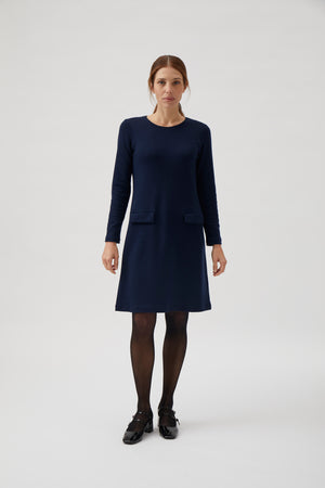 Short dress with pockets - Blue