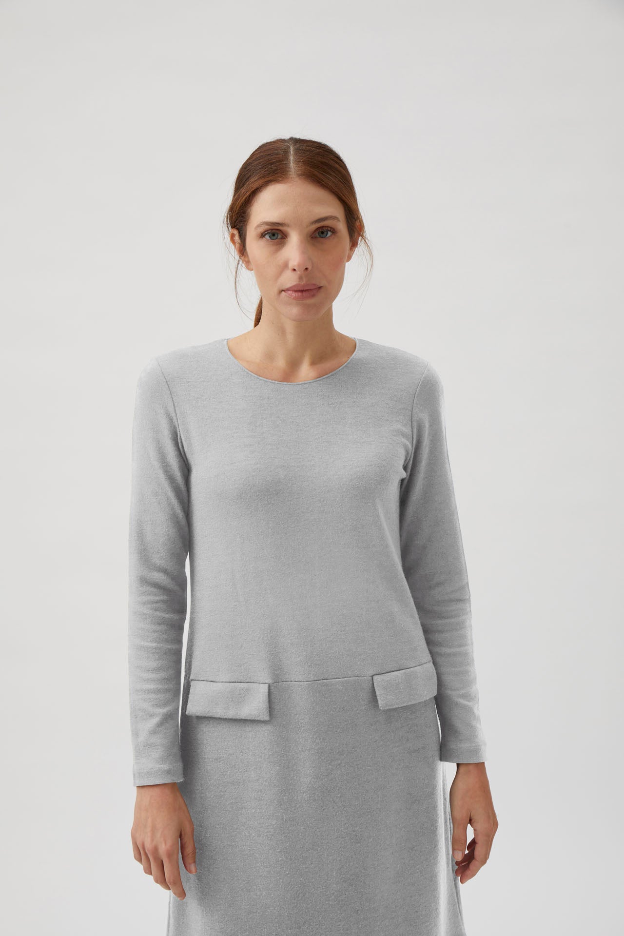 Short dress with pockets - Light Grey