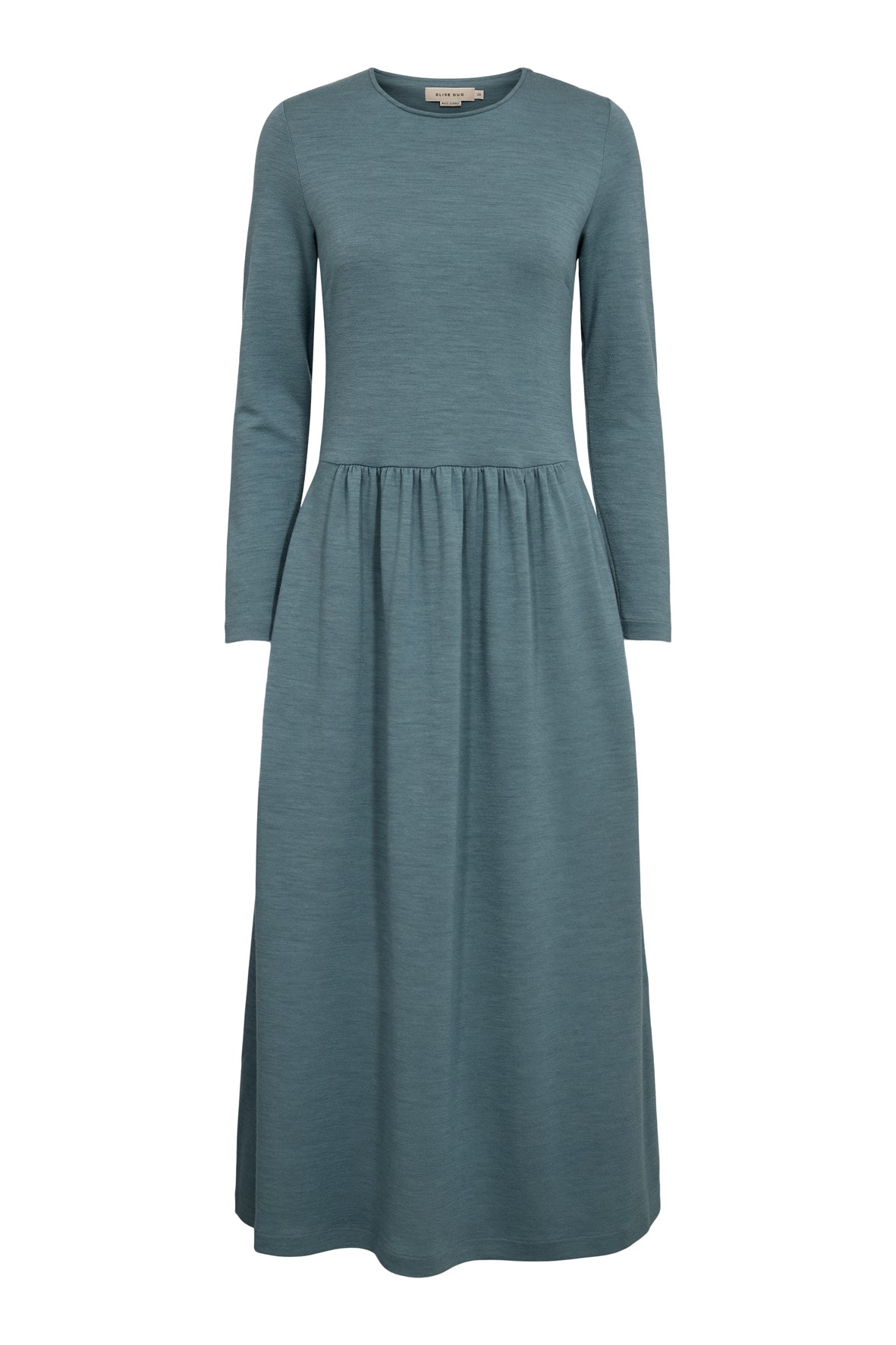 Dress Long Wrinkled at Waist in Darfo – 9483 Green Blue