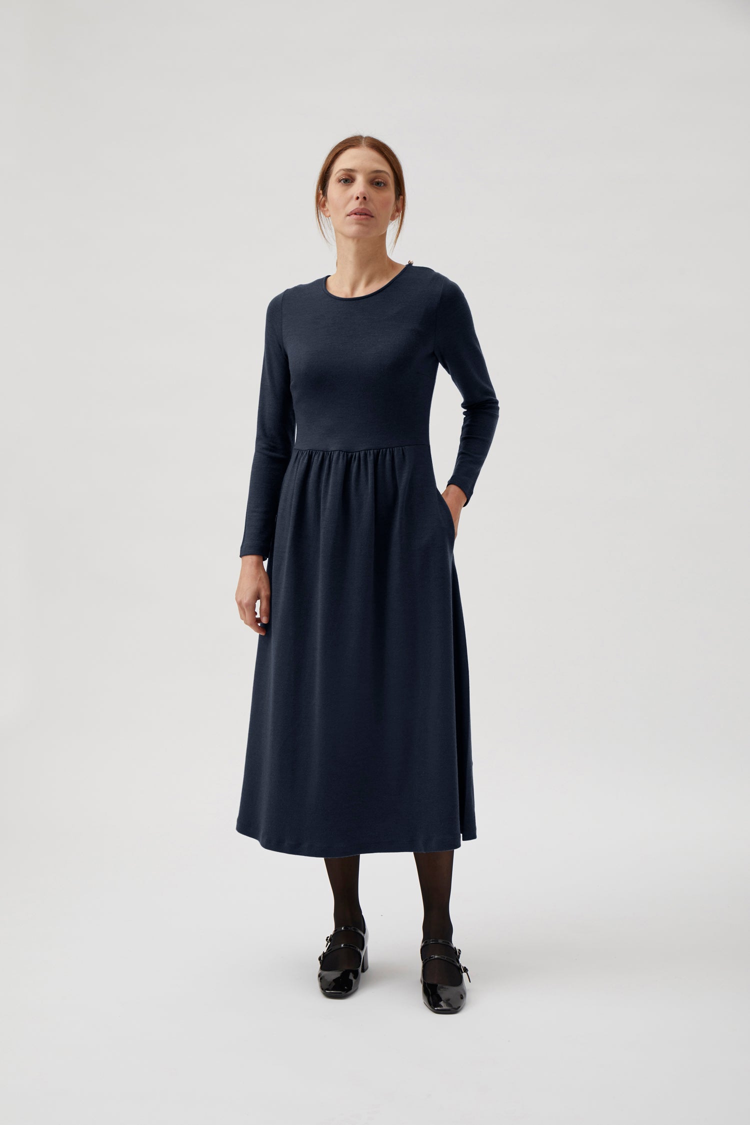 Classic Gug dress, long - Blue