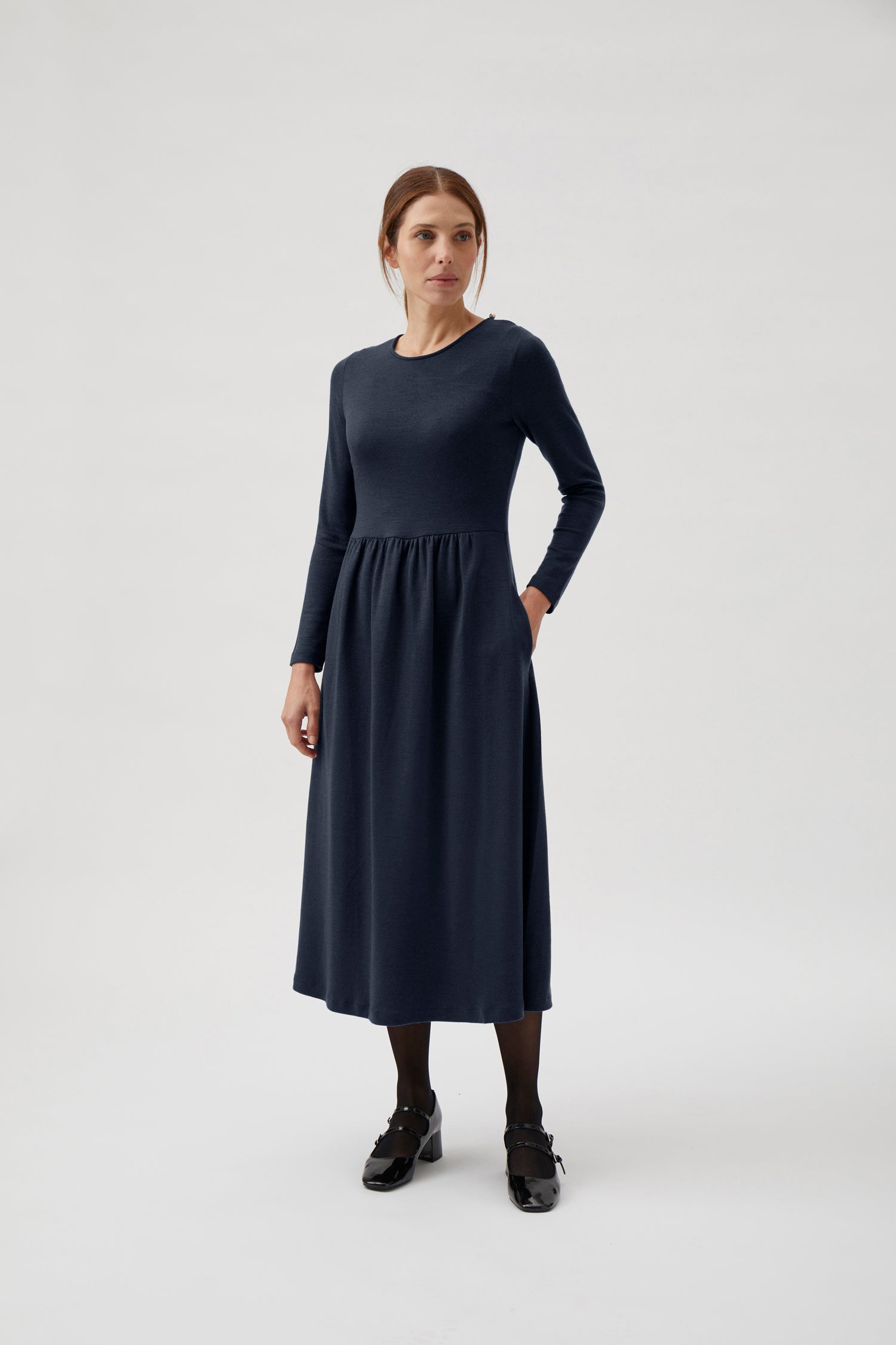 Classic Gug dress, long - Blue