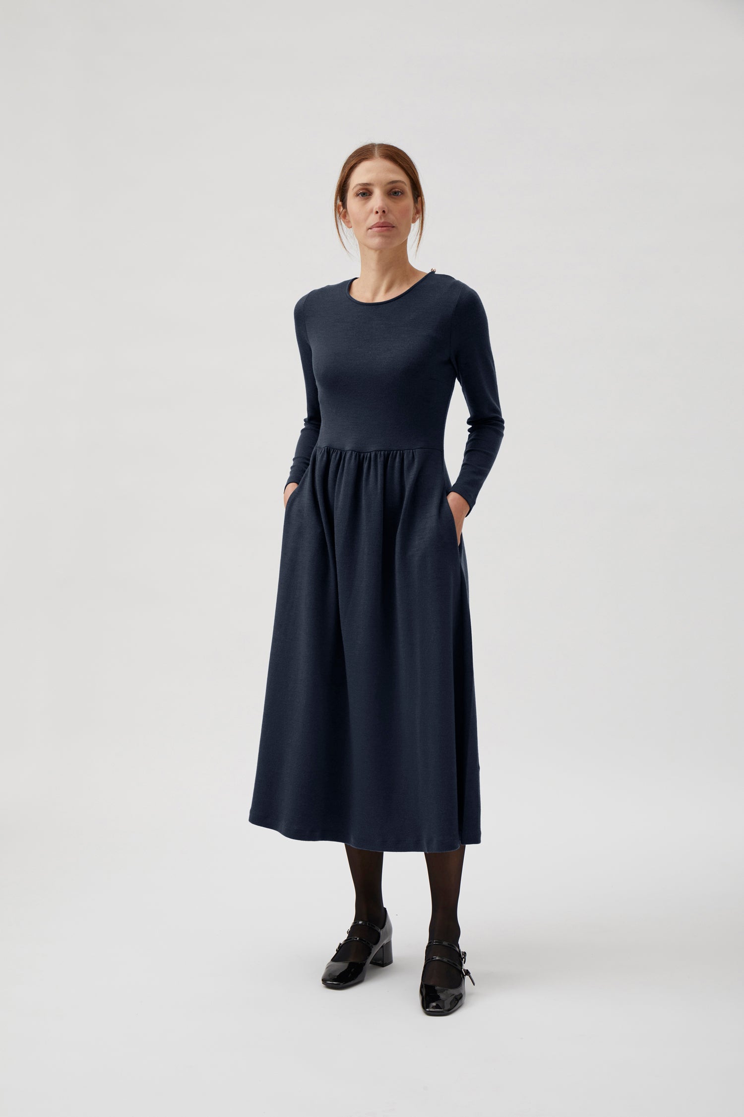 Classic Gug dress, long - Blue