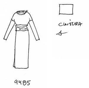 Medi dress with belt - Castagne