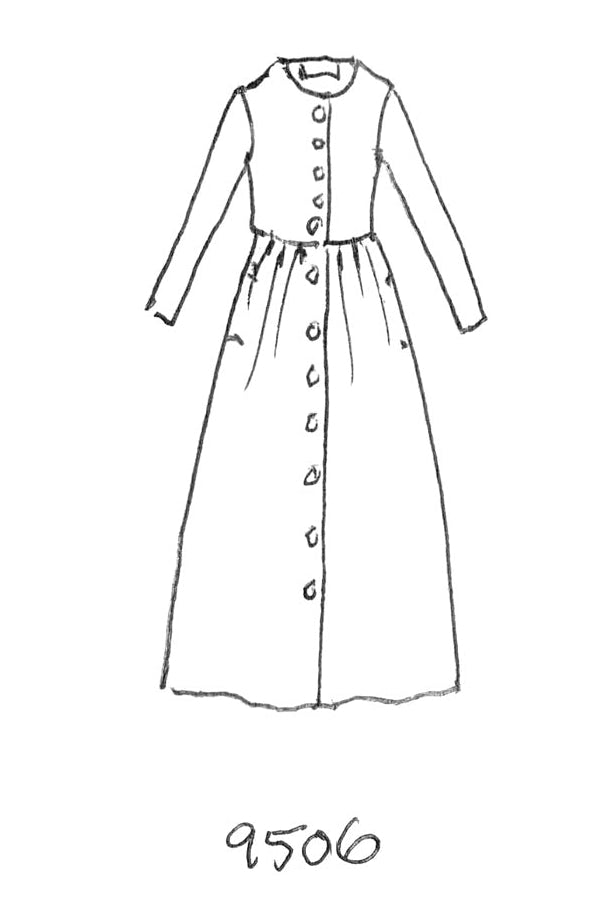 Dress With Buttons Front - 9506 Cioccolato