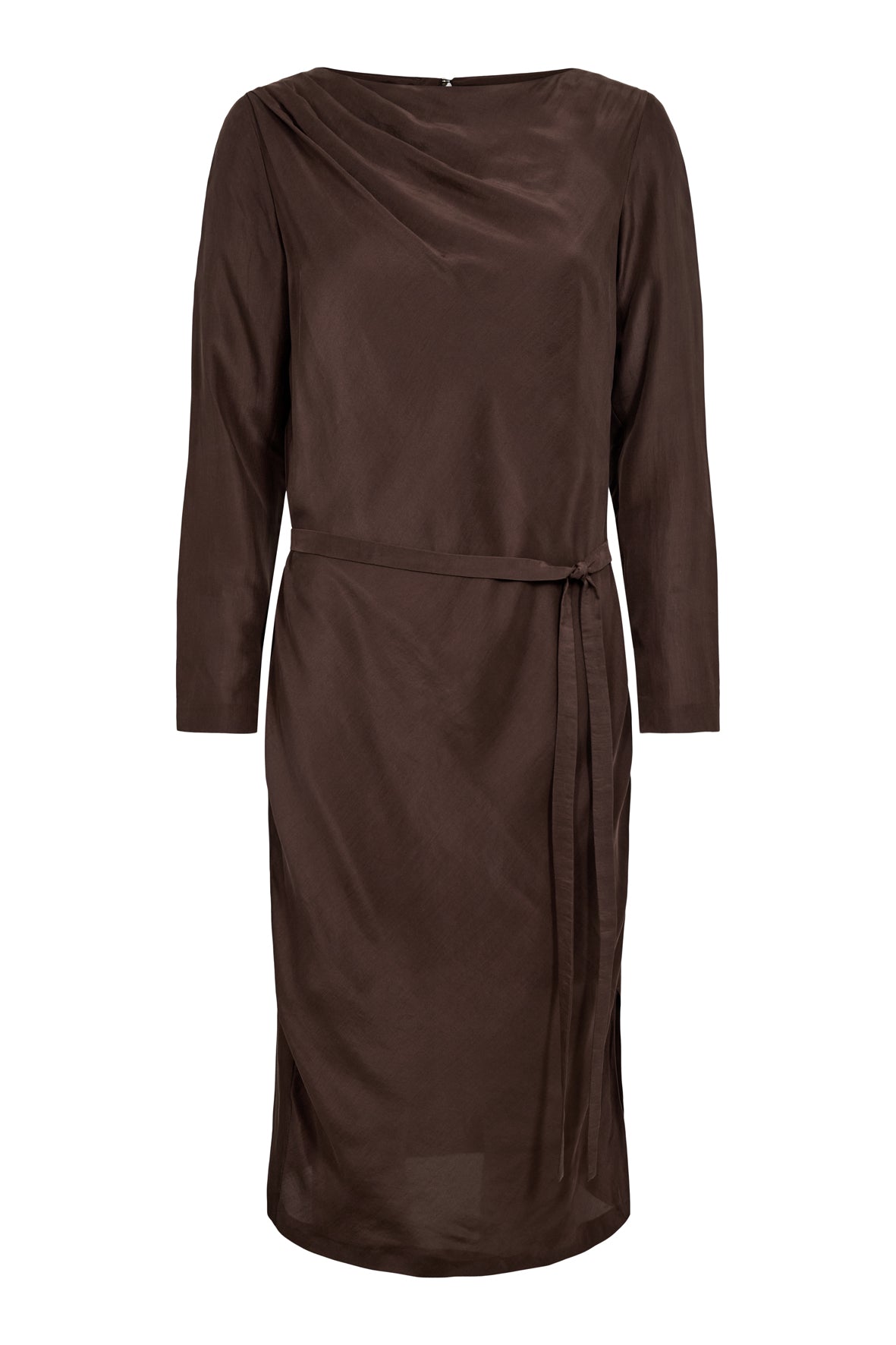 Dress Straight Pleated Shoulder in Seta – 9522 Black
