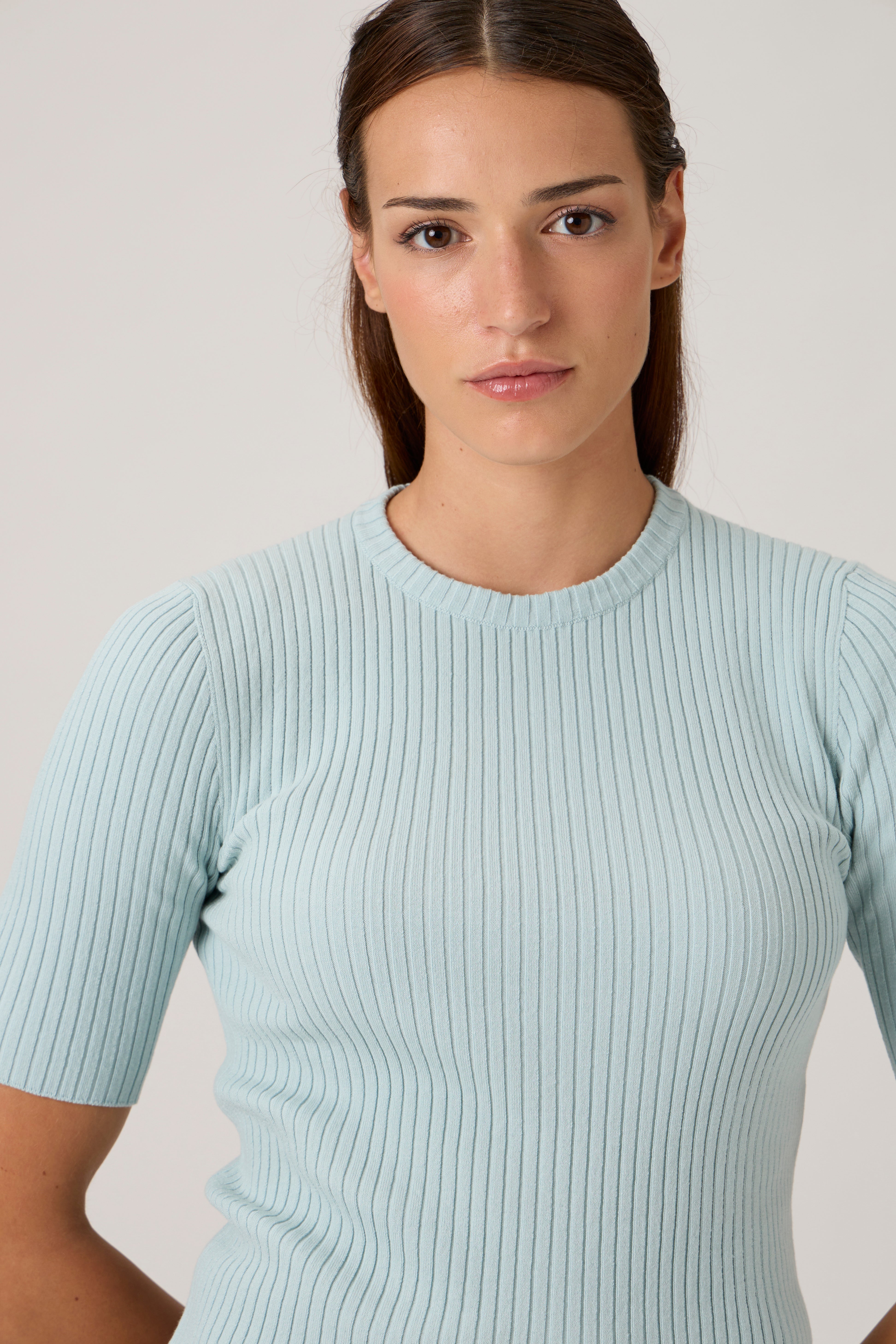 Ribbed Mako Cotton-Silk Sweater - Light Green