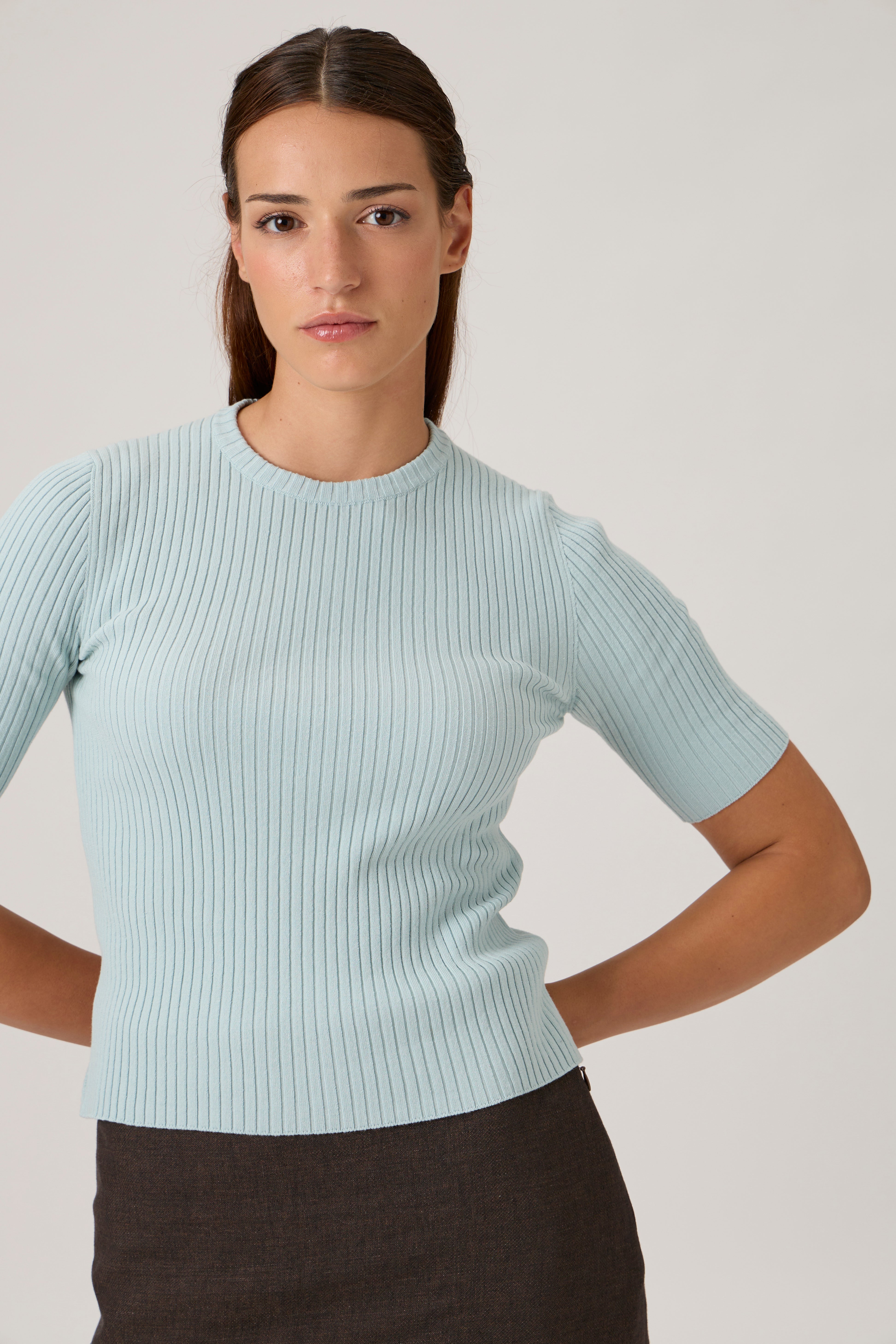 Ribbed Mako Cotton-Silk Sweater - Light Green