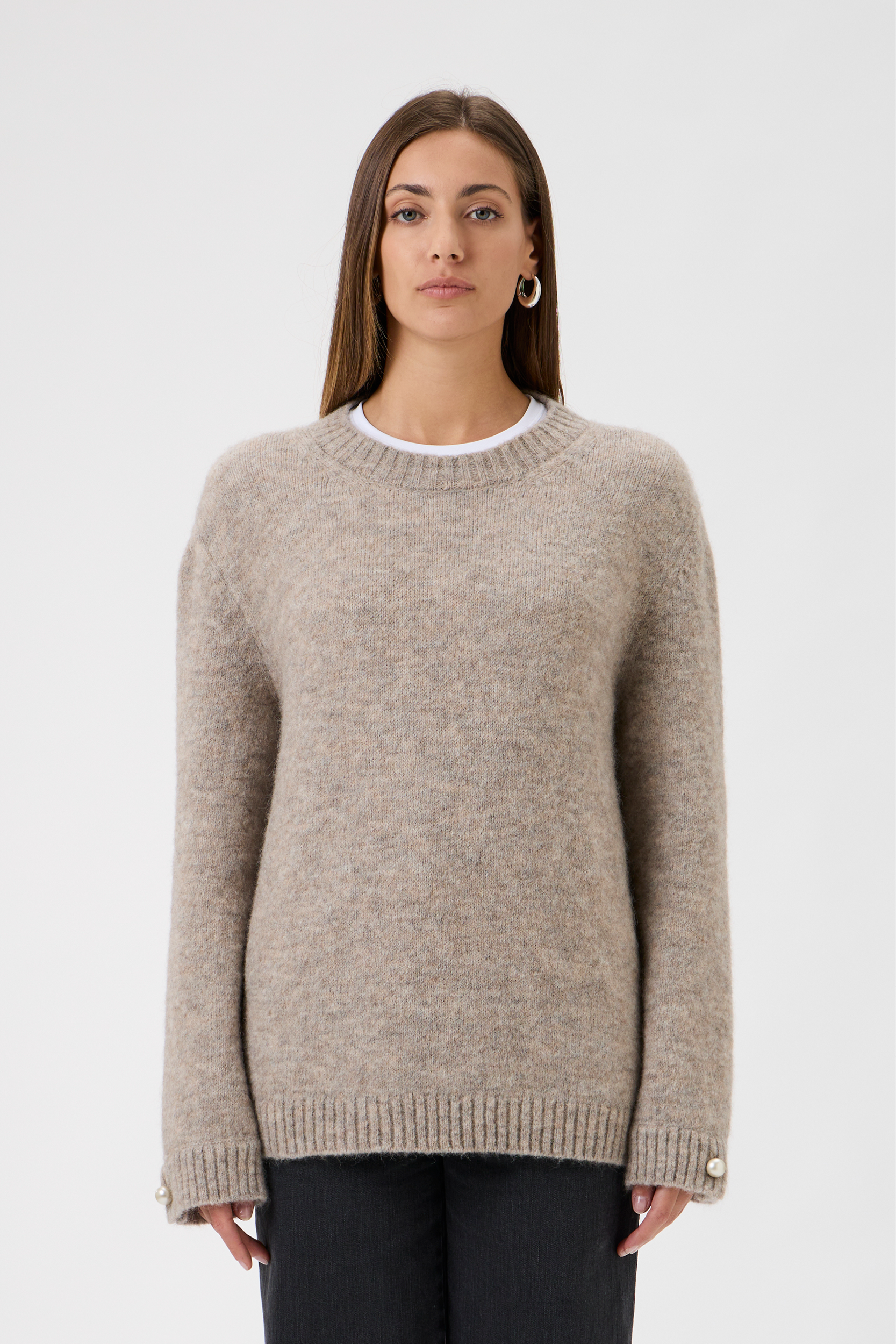 Sweater With Long Sleeves - Bellone - 7079 Light Beige