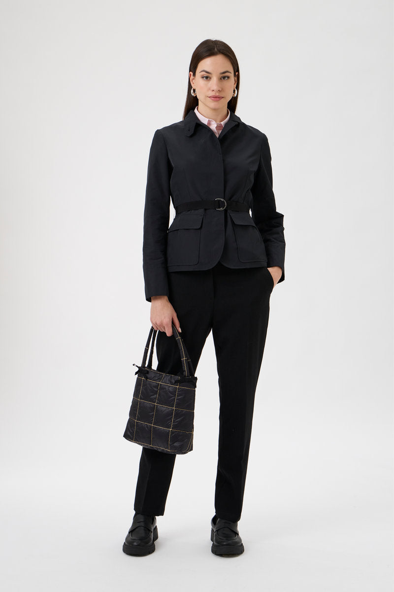 Belted Cotton Blend Jacket – 5040 Canguro
