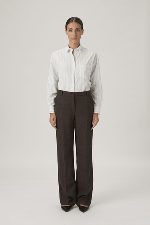 Classic Button-Up Shirt with Pocket - Stripes