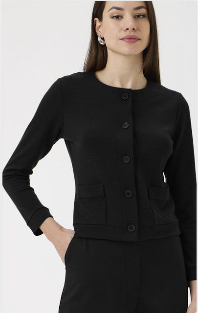 Cardigan With Pockets - 1007 Black