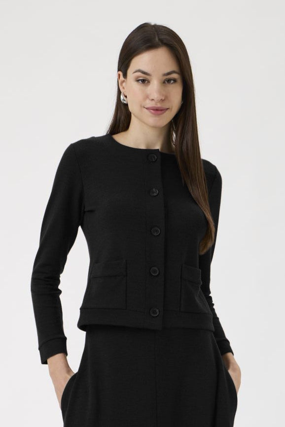 Cardigan With Pockets - 1007 Black
