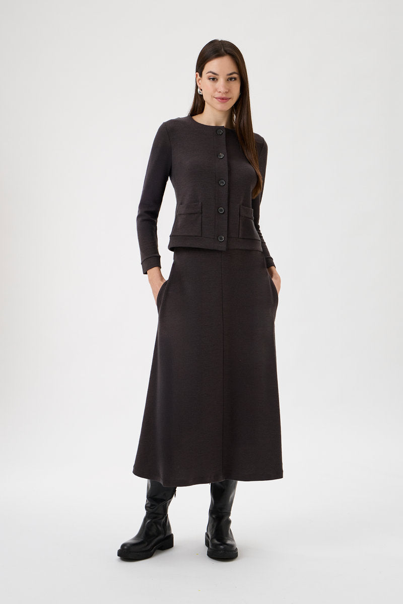 Cardigan With Pockets - Cioccolato