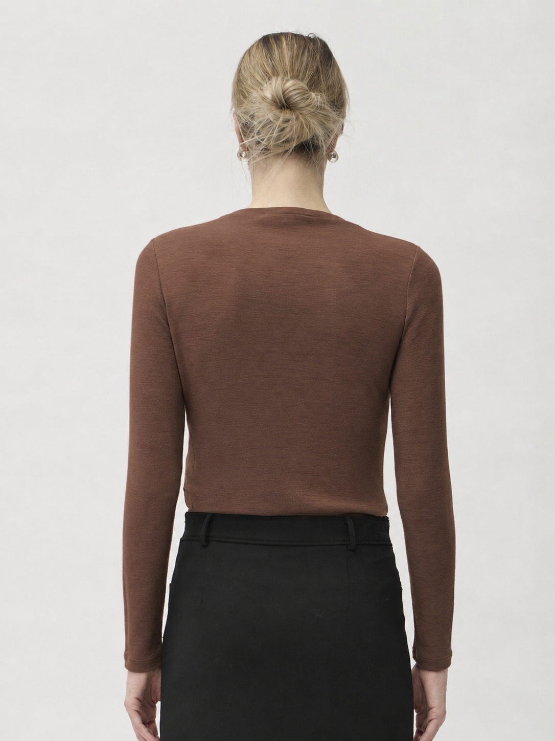 Blouse Wrinkled Neckline in Darfo – 1200 Ambra