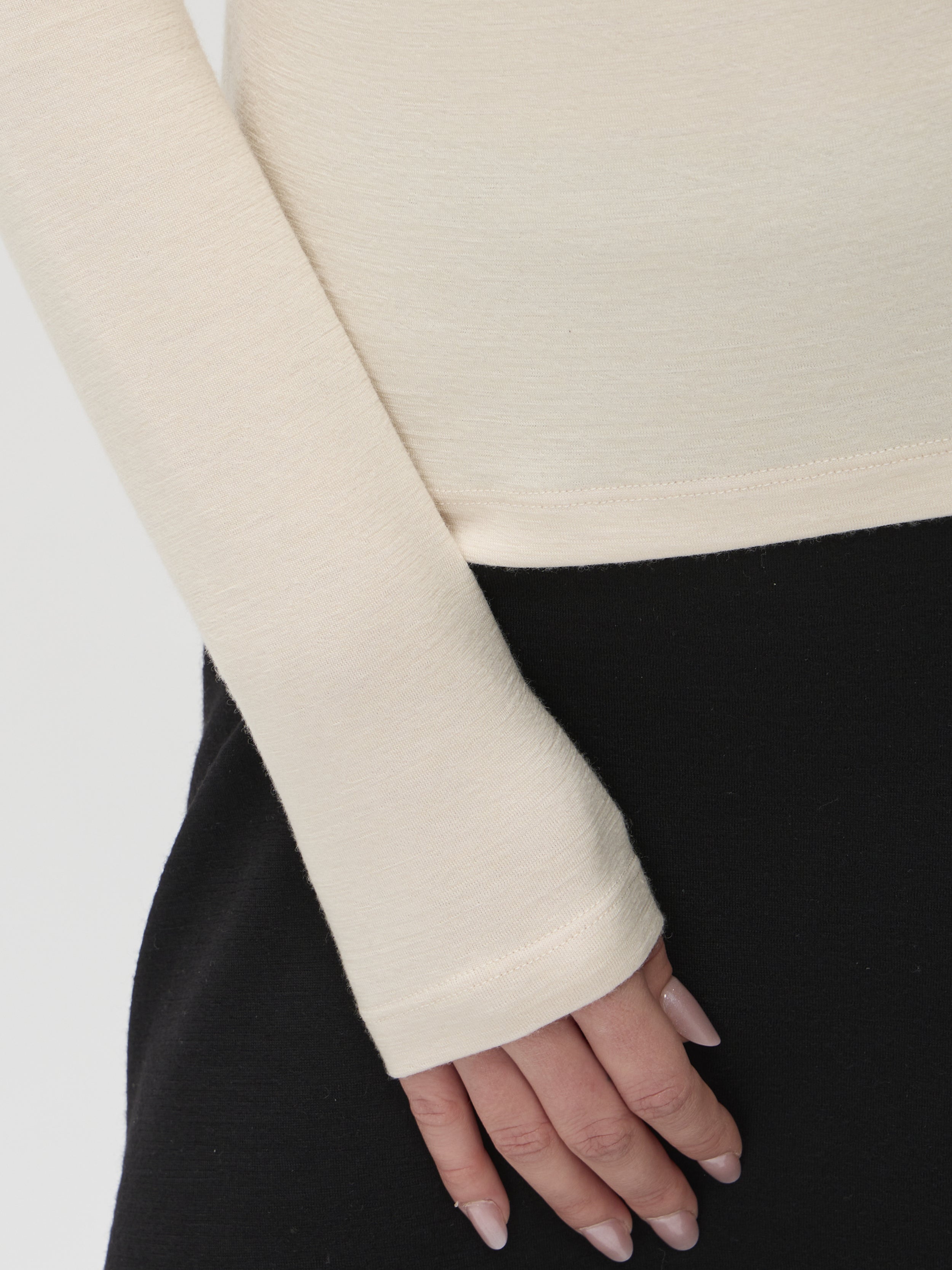 Blouse with Shoulder Pleats in Darfo – 1201 Cream