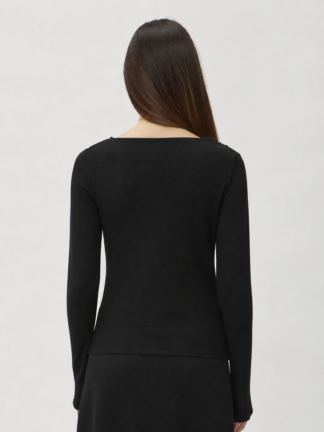 Blouse with Shoulder Pleats in Darfo – 1201 Black