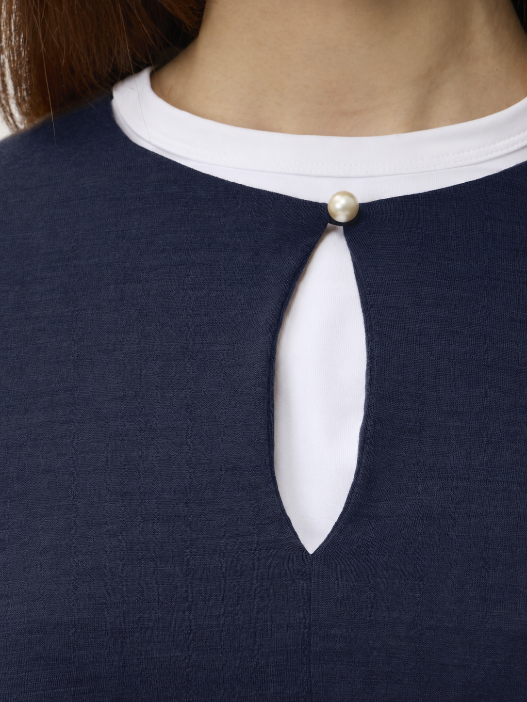 Blouse with Sleeve Ribbon in Darfo – 1202 Blue