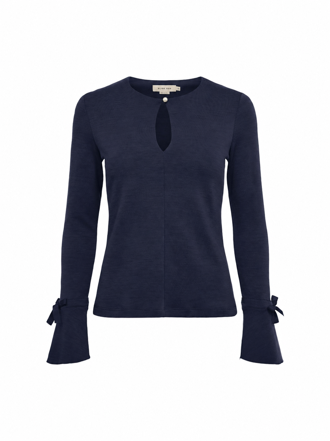Blouse with Sleeve Ribbon in Darfo – 1202 Blue