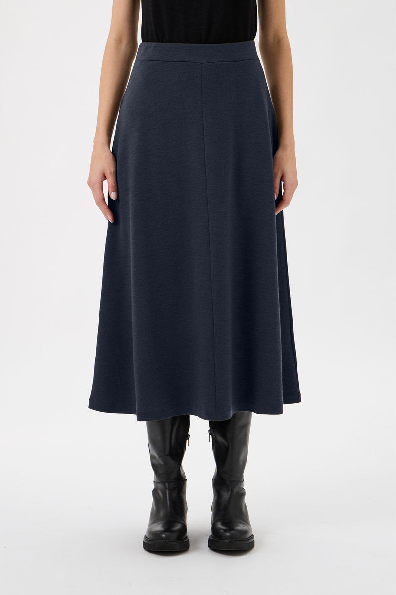 Medium Length Wide Flared Skirt - 3348 Cioccolato