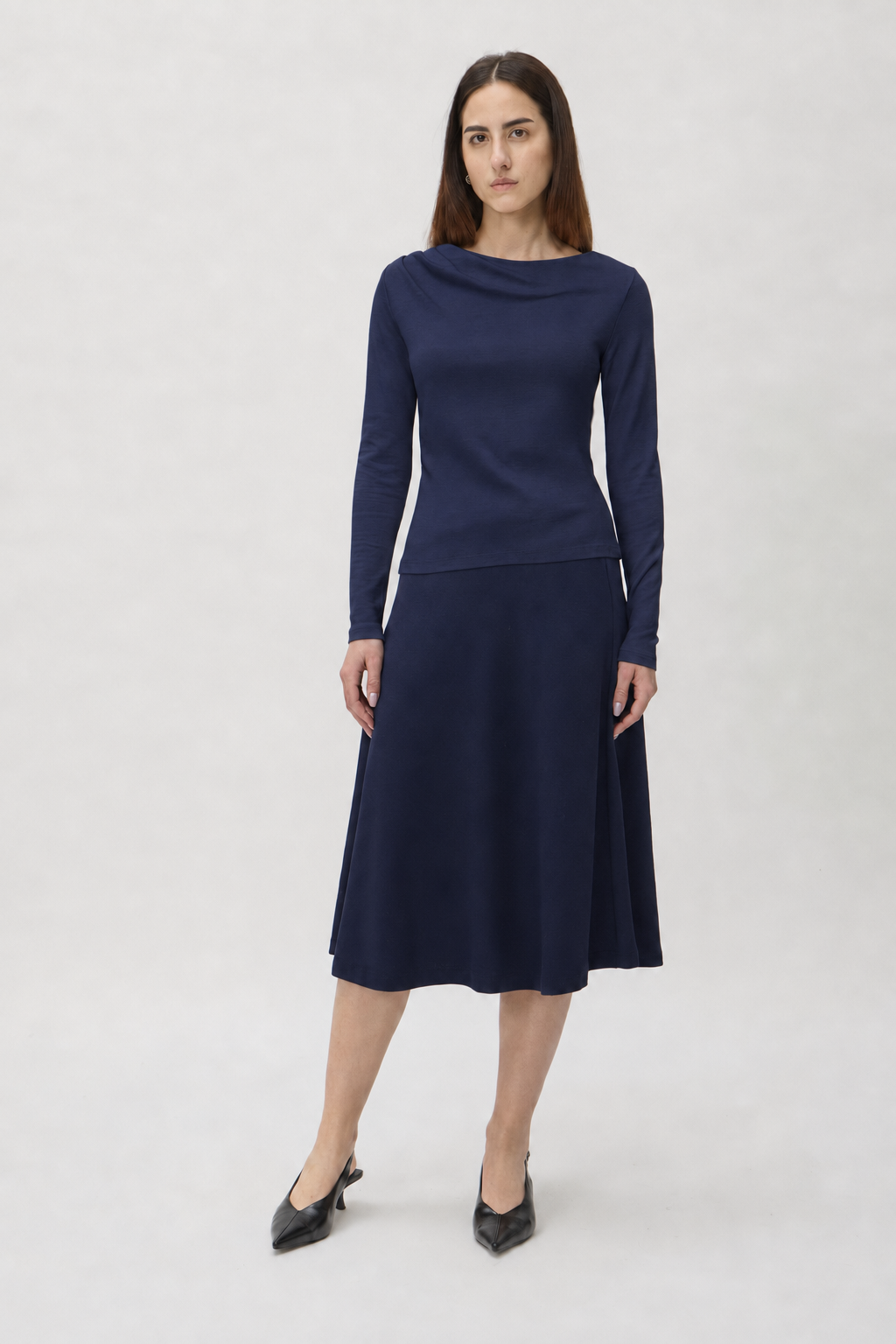 Flared Skirt in Darfo – 3365 Blue