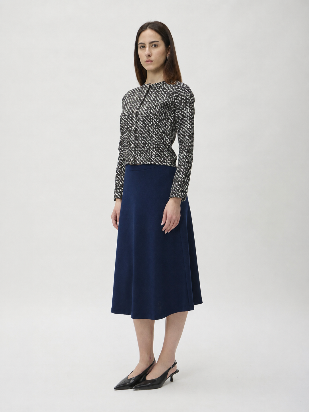 Flared Skirt in Darfo – 3365 Blue