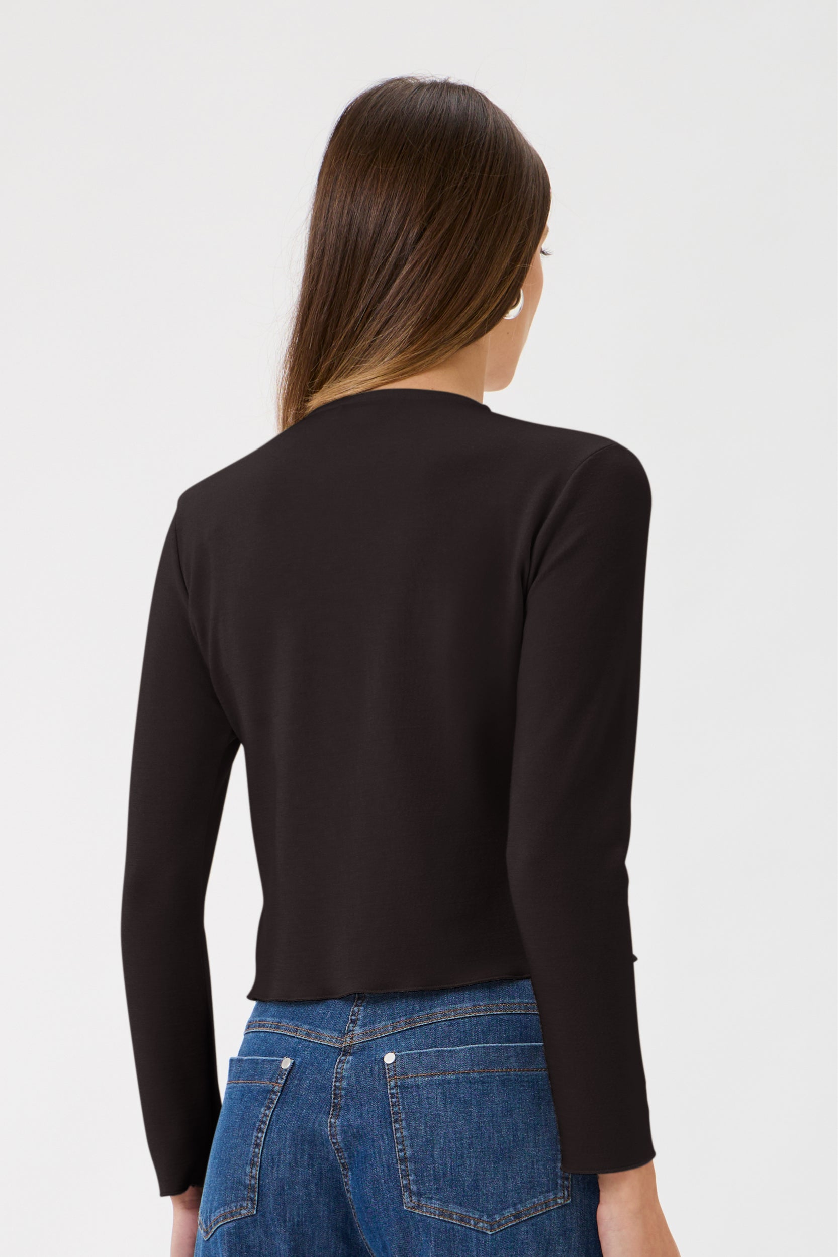 Cardigan Pearl Buttons Darfo - 5004 Cioccolato