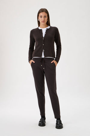 Cardigan Pearl Buttons - Cioccolato