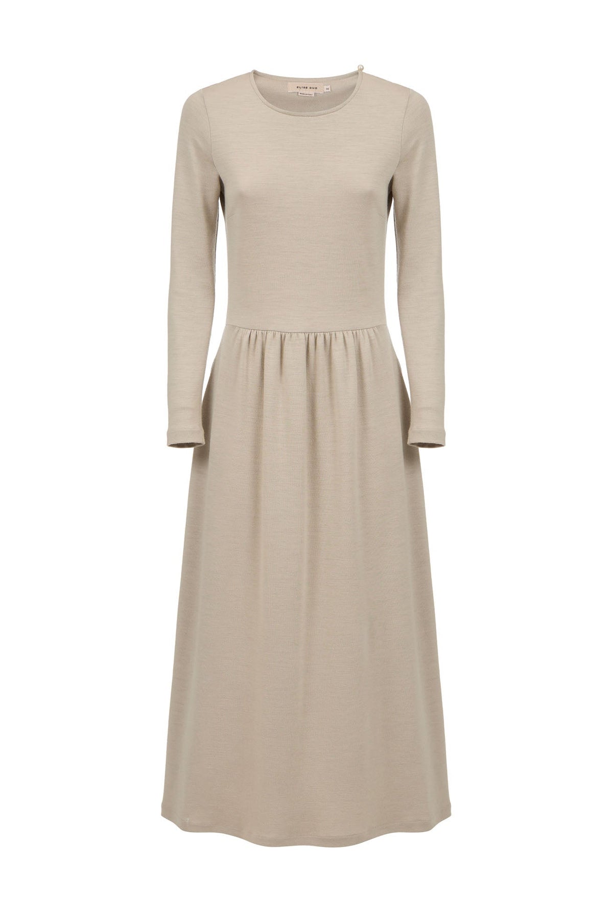 Dress Long Wrinkled at Waist in Darfo -  9483 Beige
