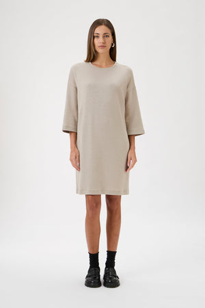 Short Straight Dress - 9503 Beige