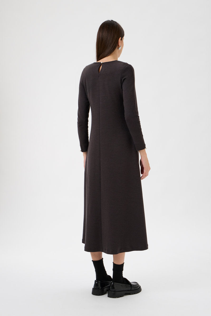 Flared Skirt Dress - 9505 Cioccolato
